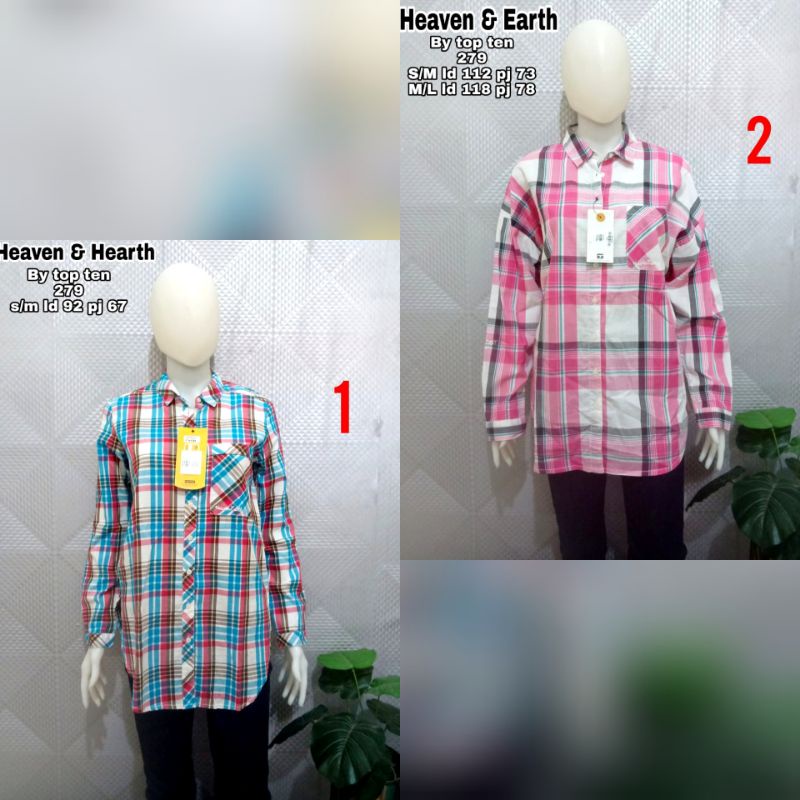 KEMEJA WANITA/ KEMEJA HEAVEN AND EARTH BY TOPTEN