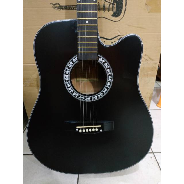 Gitar Akustik Merk Yamaha Tipe F1000 Warna Hitam Doff Black Doff Jumbo Murah Jakarta