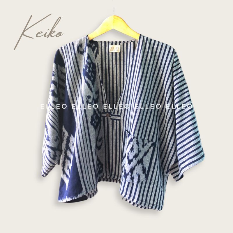 ELLEO KEIKO OVERSIZE OUTER TENUN ( NAVY )