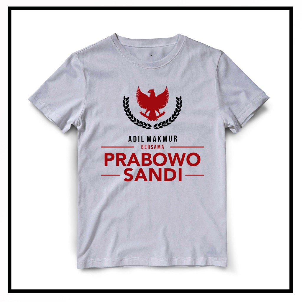 Kaos Prabowo Sandi Shopee Indonesia