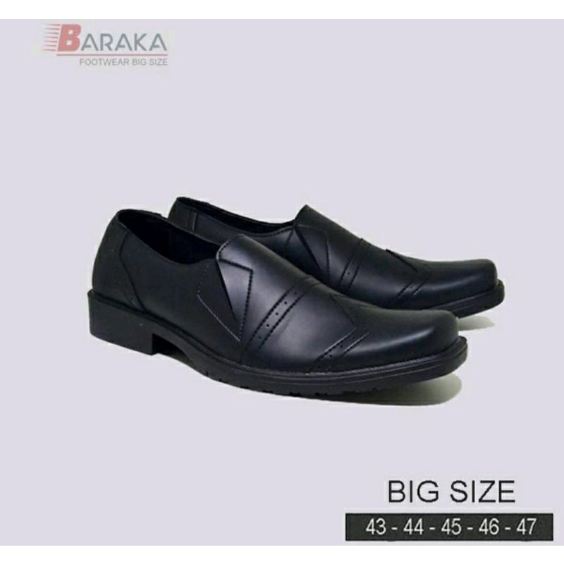 Pantofel Series / Sepatu Big Size Pria 43-44-45-46-47 Oxford Exclusive ukuran JUMBO Kulit Hitam murah, 47