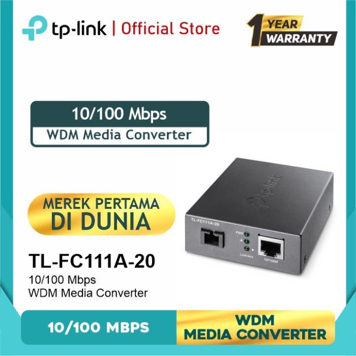 TP-LINK TL-FC111A-20 10/100 Mbps WDM Media Converter TP LINK