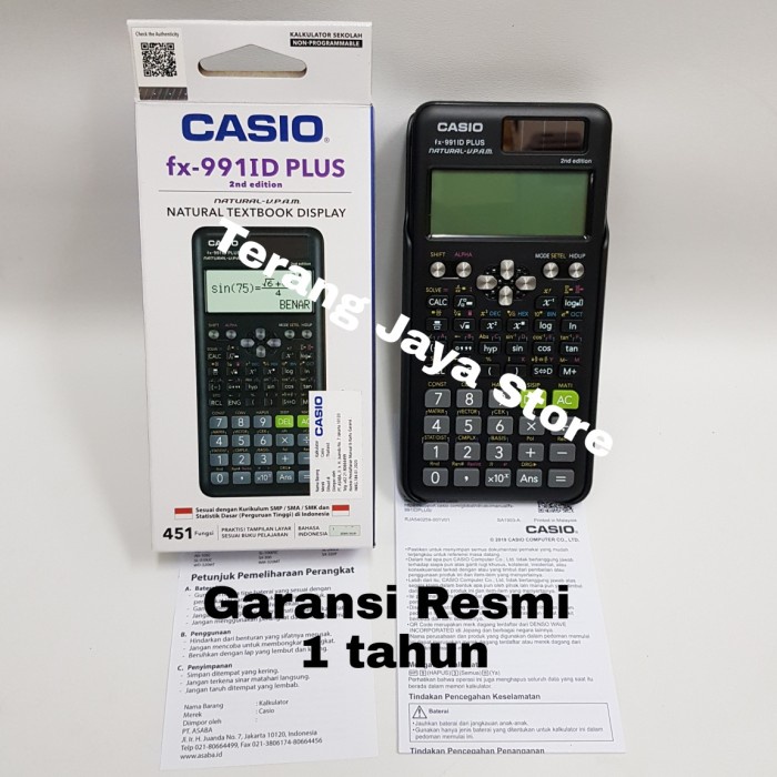 

Kalkulator Scientific Casio Fx 991Id Plus (Garansi Resmi Casio 1 Tahun