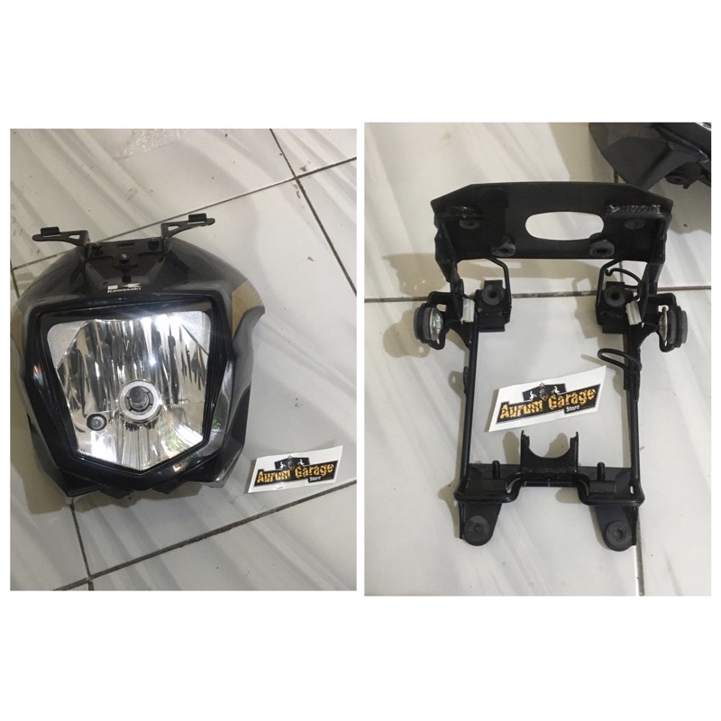 Headlamp headlight reflektor batok lampu depan Kawasaki KLX 230 SE ori original cover pangkon bracke