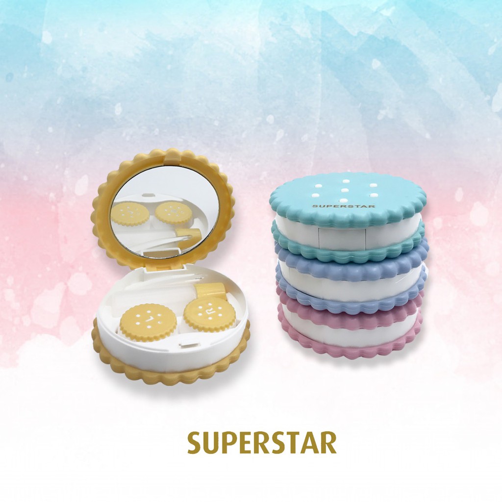 Kotak Lensa Superstar Cookies travel kit tempat softlens