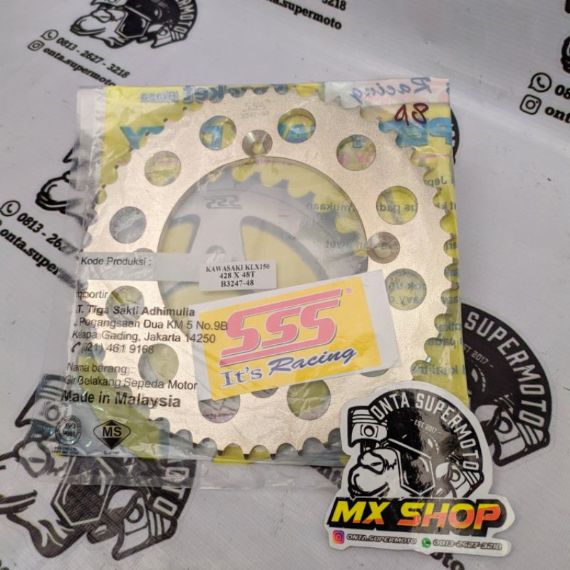 Gear gir set belakang klx dtracker ukuran 48T Triple SSS