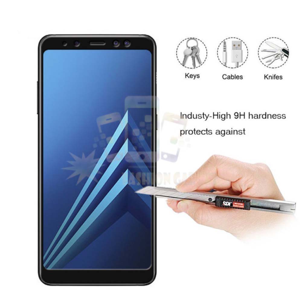 Tempered Glass Samsung Galaxy J6 2018 Full Colour Bagian Depan Anti Gores Kaca Screen Guard