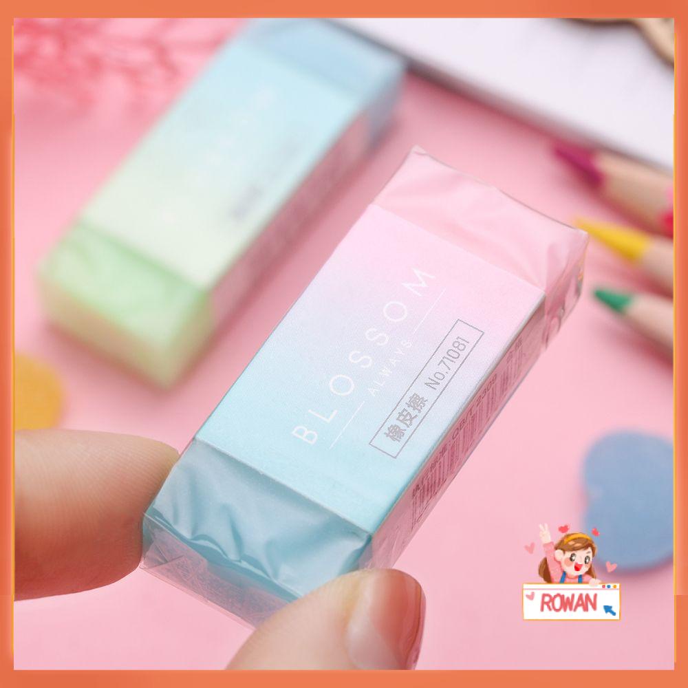 R-flower 1PC / 2PCS / 5PCS Penghapus Karet Lembut Tahan Lama Warna Jelly Untuk Sekolah