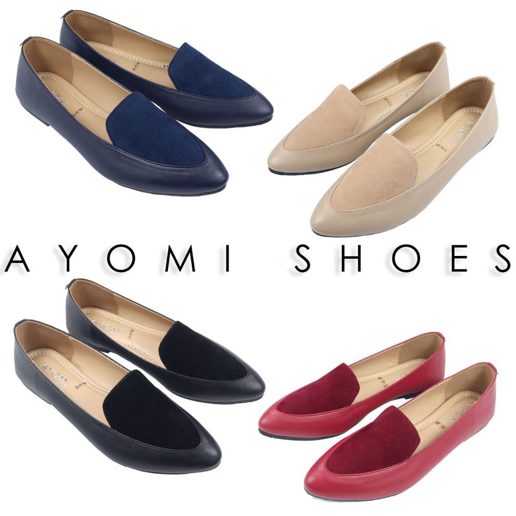 READY AYOMI - Saiichi ABL-24 Flat Shoes Classic / Sepatu Wanita Simpel EKONOMIS