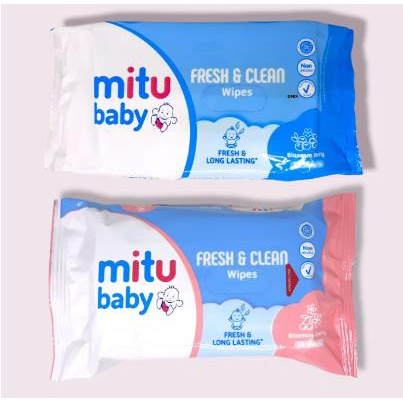 ^ KYRA ^ Mitu Baby Tisu Basah Tissue Wipes Fresh &amp; Clean - Isi 50 Lembar