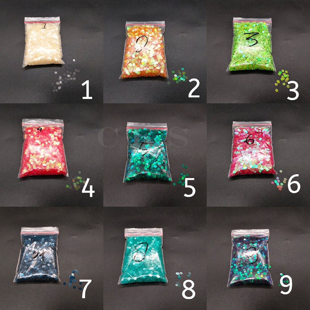 payet ramboci berbentuk piring 4MM (50GRAM)