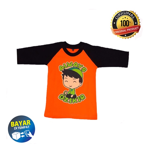 Kaos Muslim Anak Laki Laki Usia 1- 10 tahun (S M L XL XXL) - Baju Anak - Baju Karakter Anak Muslim - Fashion Anak - Reglan Anak