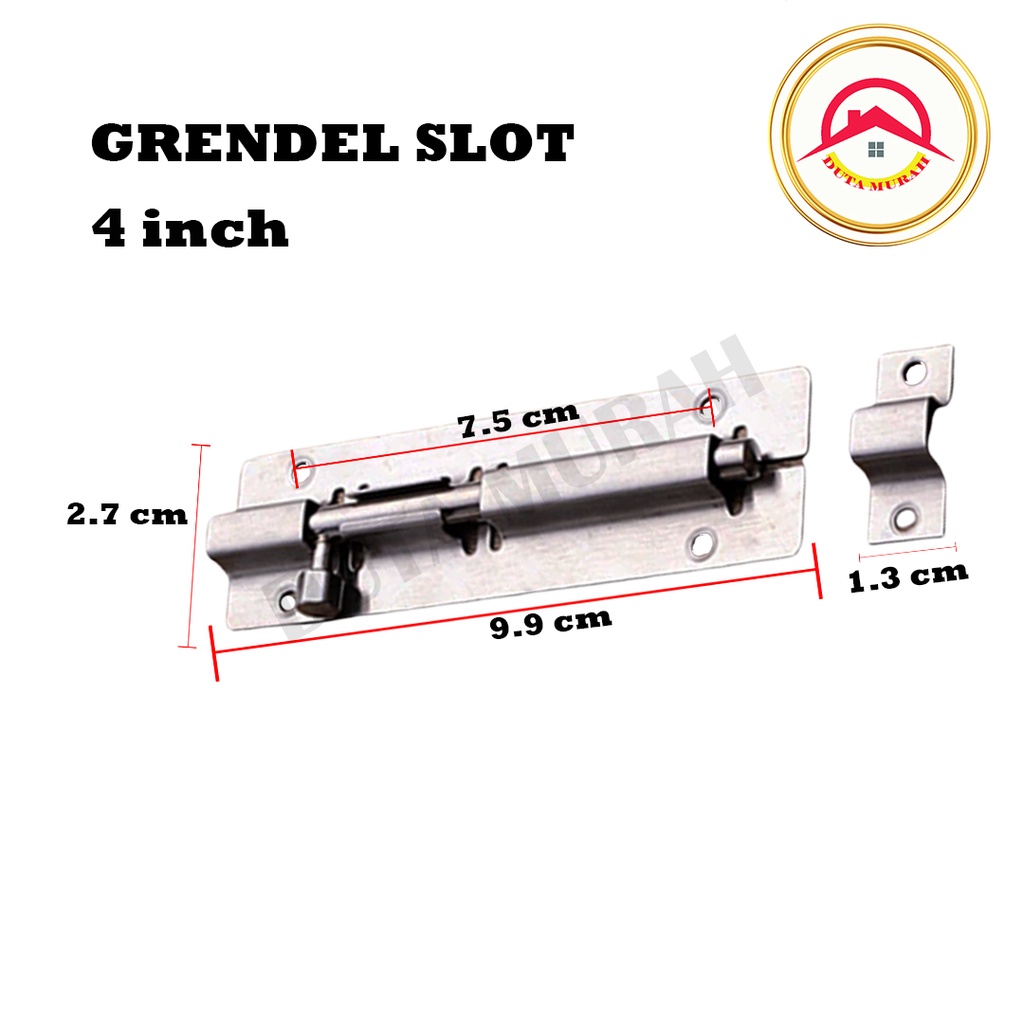 Grendel pintu stainless / grendel jendela / Slot Pintu / Slot Jendela 4 inch
