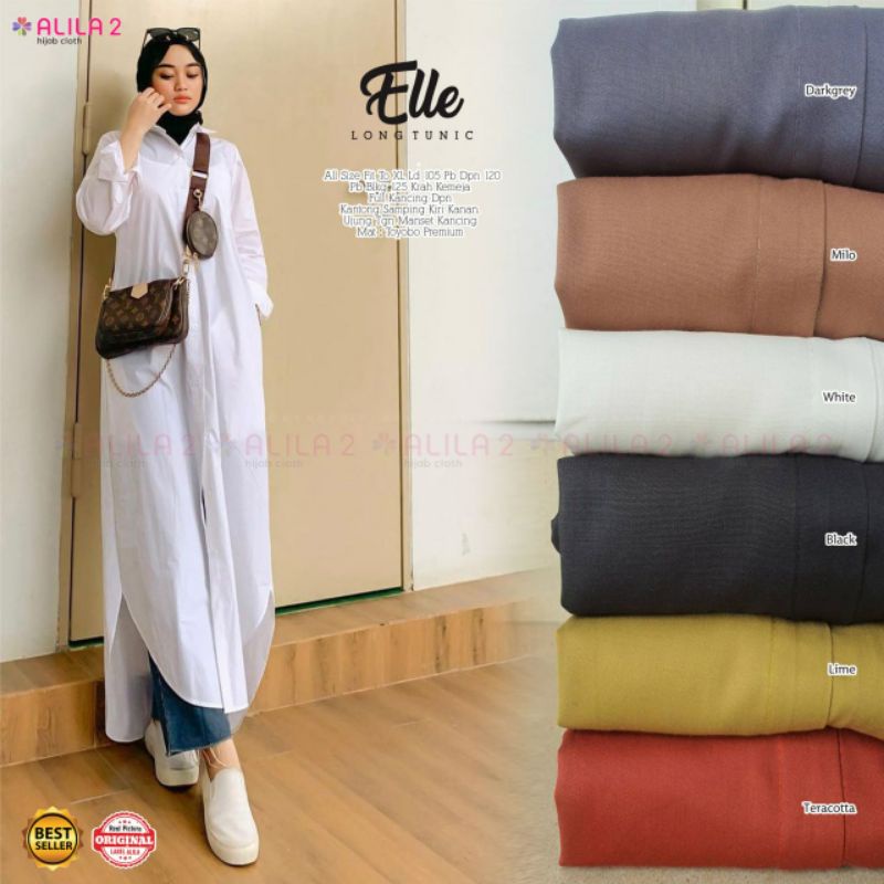 LONG TUNIK ELLE, PRODUCT ORI ALILA. LD 105 | PB 120 cm