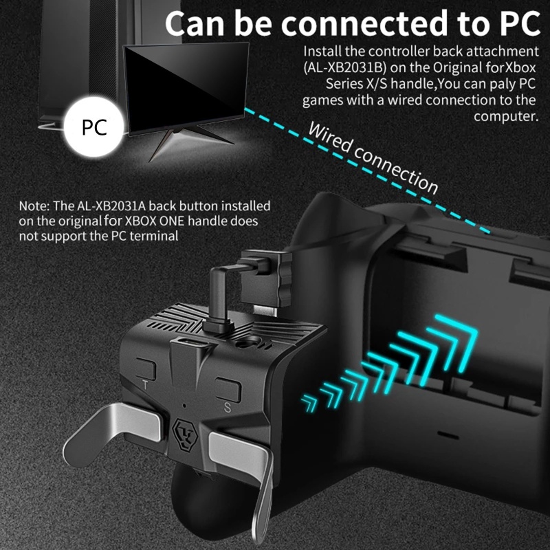 Btsg Untuk XB ONE/Series S X Controller Handle Back Button Attachment