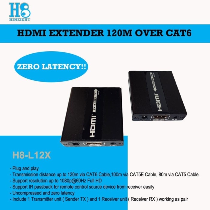 HDMI Extender Over Single Cat6 120M (HINEIGHT(H8))