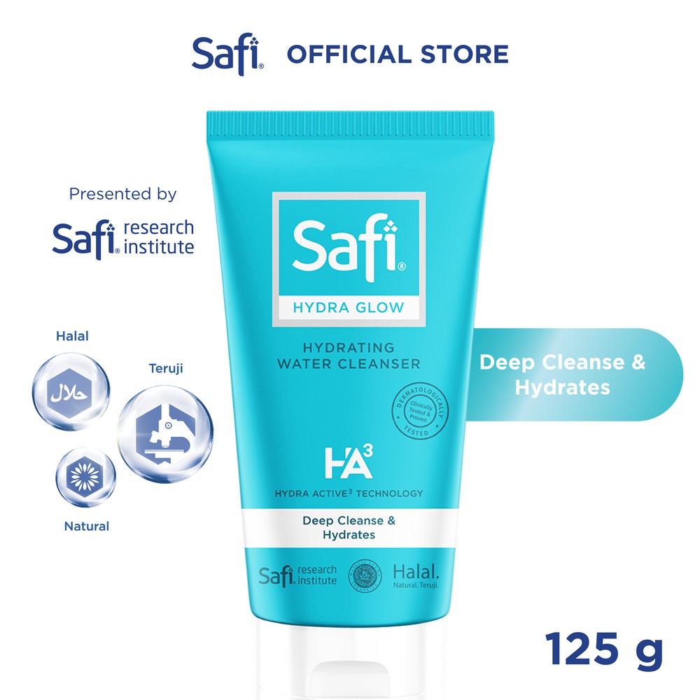 SAFI Hydra Glow Hydrating Water Cleanser  - Pembersih Wajah Sabun Cuci Muka - 125gr