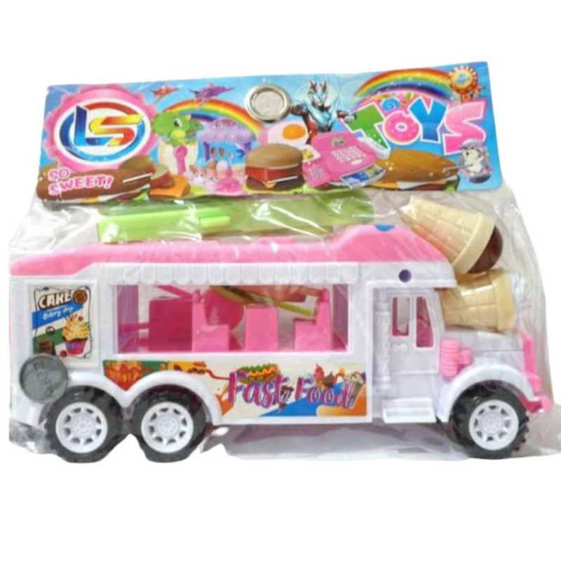 Mainan Mobil Food LI 10 truck delicious fast food / mainan mobil truck menjual Ice Cream