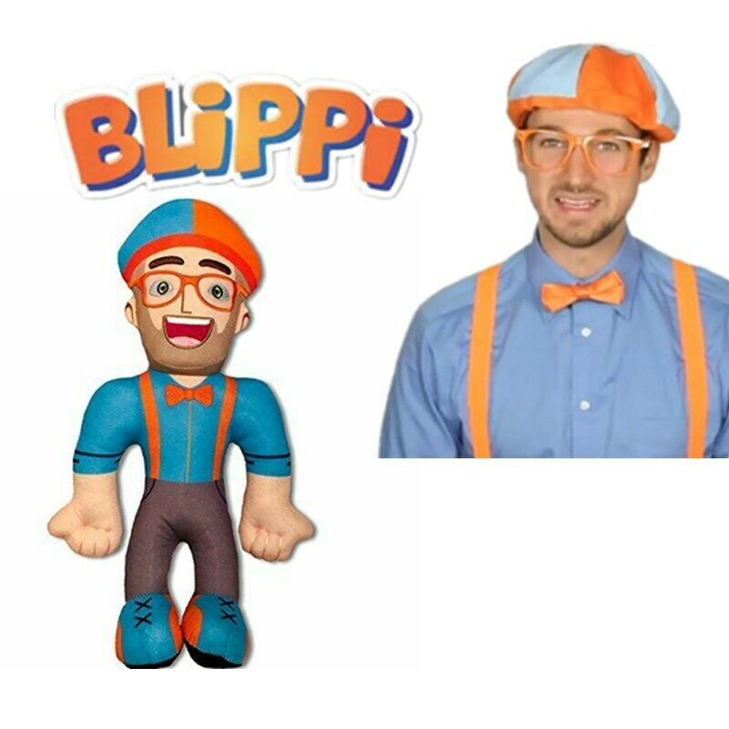 28cm Blippi New Plush Figure Mainan Boneka Boneka Lembut Untuk Hadiah Anakanak