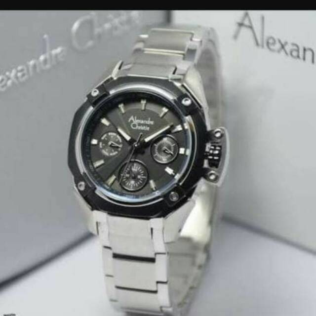 Alexandre christie AC 6225 ladies sport multifunction on silver black original