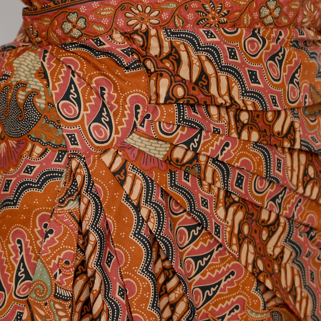 ROK BATIK SPAN Skirt Lilit Kebaya Instan Modern Wanita Motif Parang Seling Kusumo Warna Orange Coklat 721038 CAP 72 - Rok Batik Lilit Bawahan Skirt Kamen Kebaya Songket Batik Panjang Plisket Span Instan Jadi Bali Lembaran Premium Modern Untuk Wanita Konda