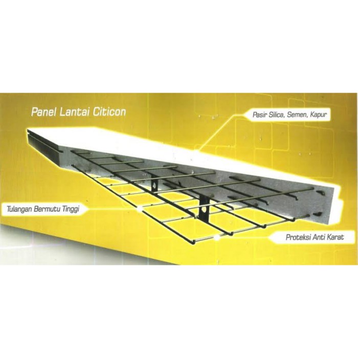Panel lantai Citicon ( harga material per m2)