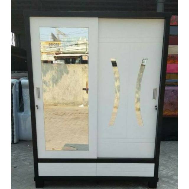 Lemari Pakaian 2 Pintu Sliding Jumbo Minimalis Promo Harga Shopee Indonesia