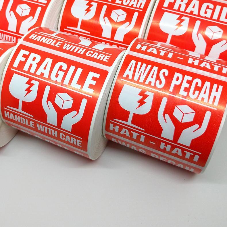 

Spesial Produk Stiker Label Fragile Handle with Care Stiker Awas Pecah Hati-hati 6 x 5,5 cm (1 roll/