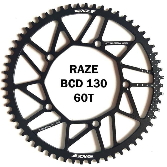 Raze Chainring SELI BCD 130 60T for Crank Litepro Shimano etc