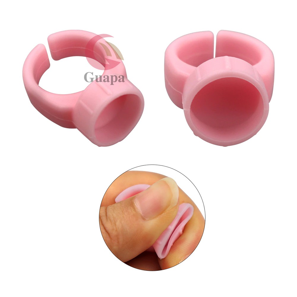

PRODUK IMPORT Disposable 50pcs Silicone Tattoo Ink Ring Cup Soft Microblading Pigment Holder