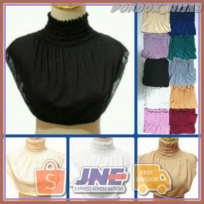 Fashion muslim/hijab/hijab instan/jilbab/jilbab instan/bergo/pashmina/syari/ciput/Manset Leher Kerut