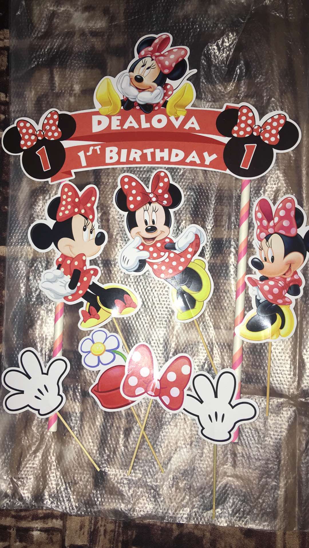 Topper Birthday Cake Minnie Mouse