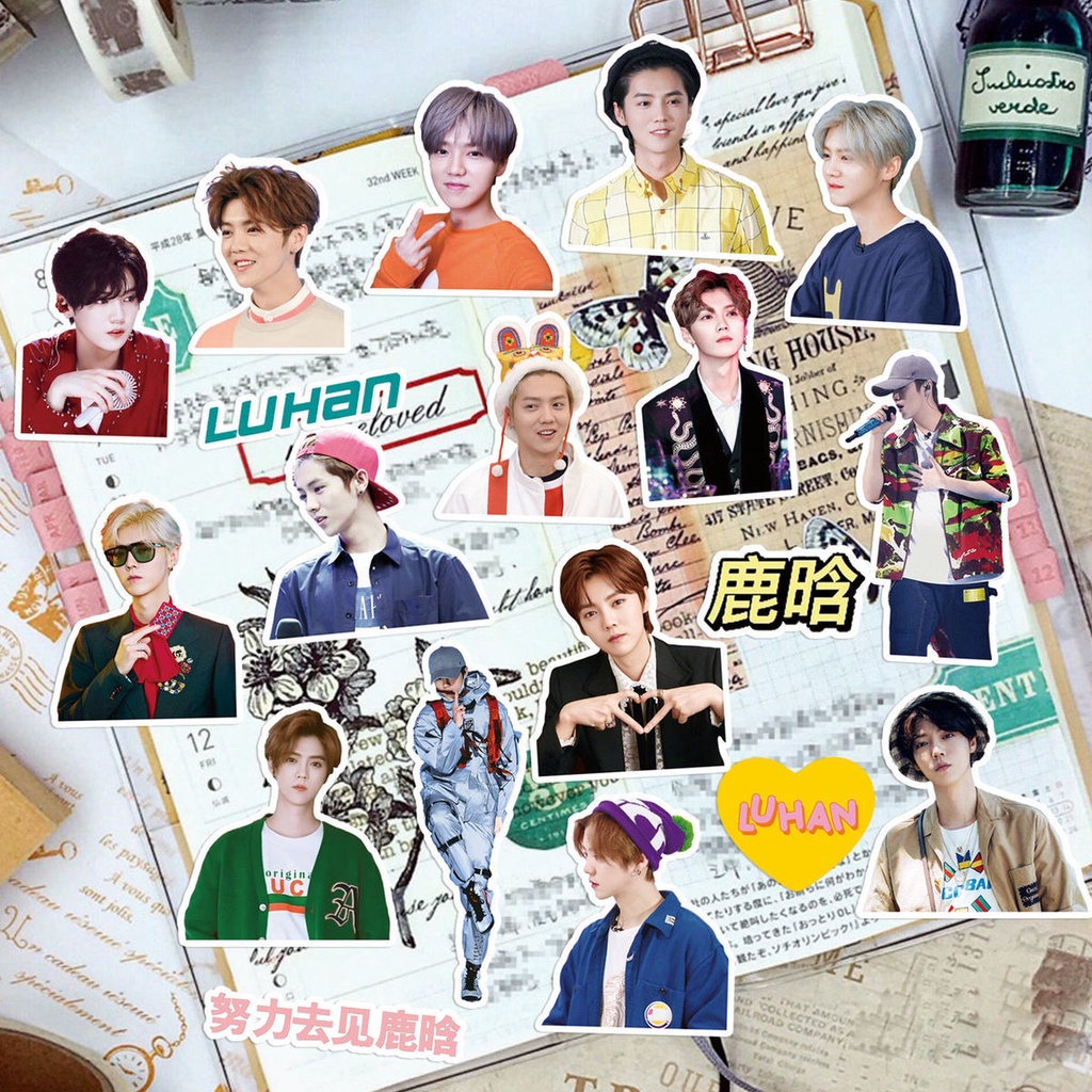 Luzhua Stiker Motif EXO Merchandise Boy Untuk Dekorasi Buku Diary diy