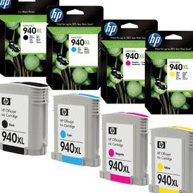 

PAKET HP 940XL High Yield Ink Cartridge Set of BLACK C/M/Y