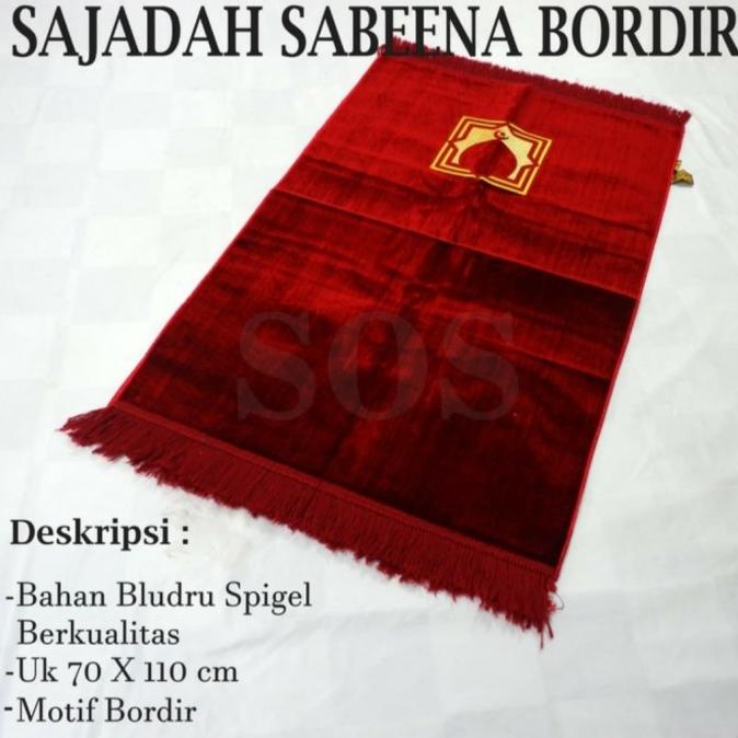 Sajadah Turki Polos Tebal Motif Bordir