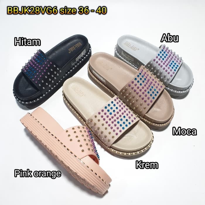 jelly sandal wedges wanita barabara sendal karet import bara bara cewek BBJK28VG6