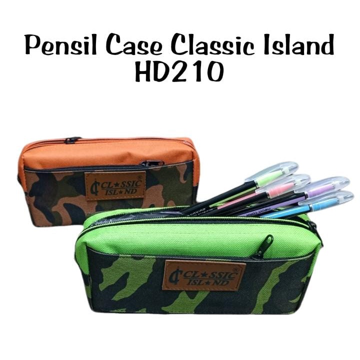 

LJK SHOP - KOTAK PENSIL MOTIF ARMY / LORENG PENSIL CASE CLASSIC ISLAND / POUCH HD210