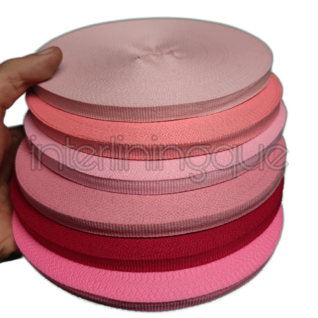 Lebar 1 cm @28,5Yard  Pita Grossgrain Polyester Untuk Kado Souvenir Hampers Craft dll