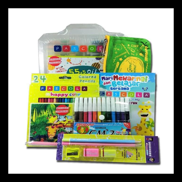 

PROMO PAKET HEMAT 2 COLORING PASCOLA PERALATAN MELUKIS MURAH
