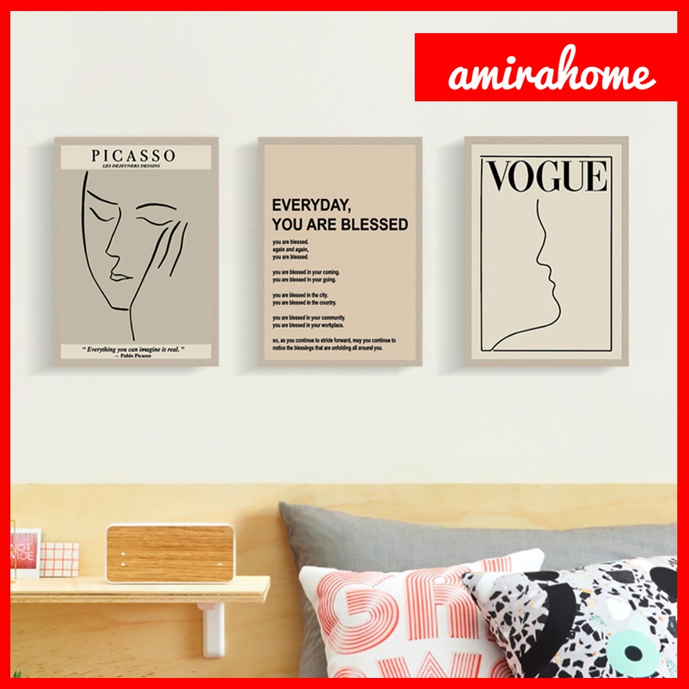 Wall decor Hiasan dinding dekorasi Aesthetic VOGUE MATISSE PICASSO Hiasan ruang tamu