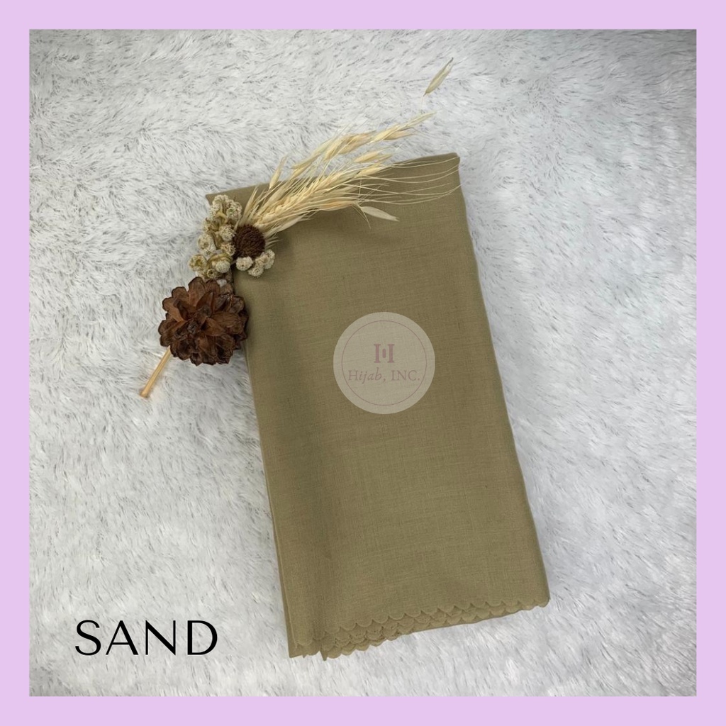 Hijabinc - Athalia Square Hijab Paris Premium Quality-Sand