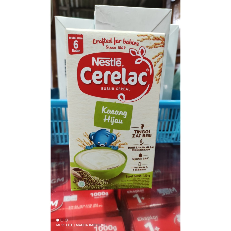 Nestle Cerelac | Bubur Bayi Instan Cerelac | Makanan Bayi | Mpasi | 120 gr