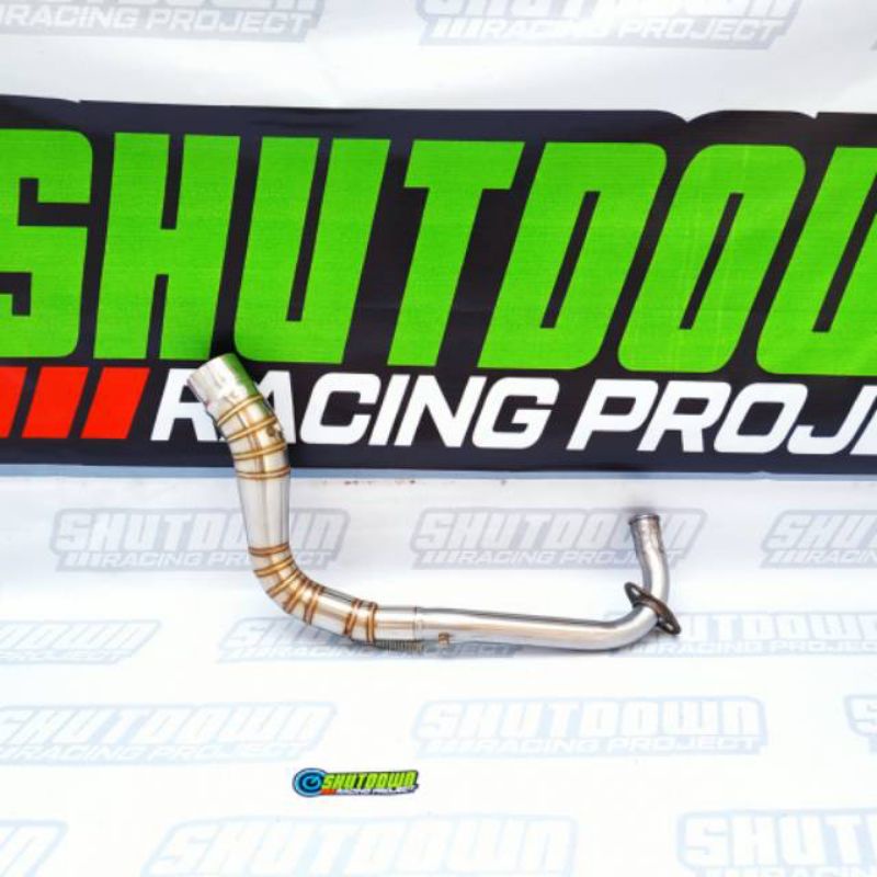 pipa leher knalpot racing beat Scoopy Vario 110fi kolong bawah naik