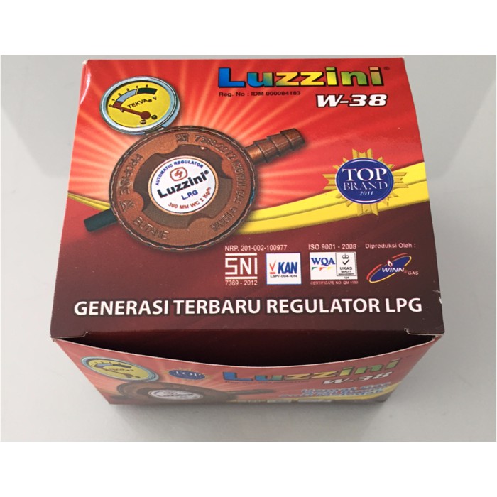 LPG Regulator Kepala Gas Winn Gas W38 Luzzini Ber SNI, ISO