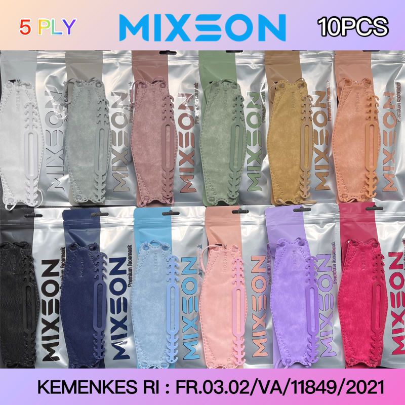 KF94 MIXSON 5PLY IJIN KEMENKES WARNA HITAM PUTIH ABU MATCHA LADY PINK