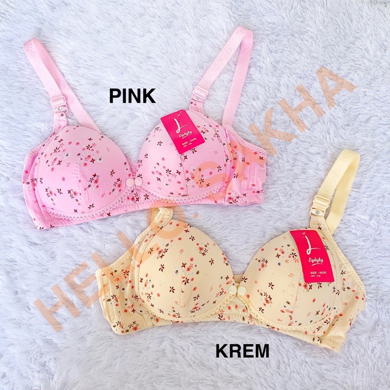 BH MENYUSUI BUSA / BRA WANITA PEREMPUAN CEWEK MOTIF BUNGA BH NETEK TANPA KAWAT