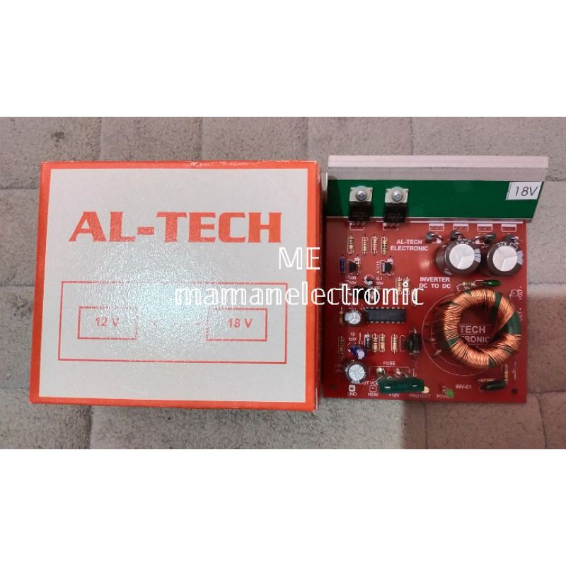 Kit Inverter Step Up DC To DC 12V To 18V 7A Modul Konverter 2TR Al-Tech