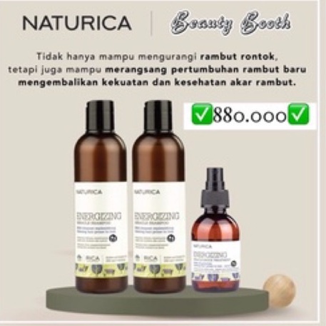 NATURICA Energizing isi 3pcs Paket Hairfall (2 Shampoo 1 Tonic ) Mengatasi Rambut Rontok | Menumbuhkan | Penumbuh rambut