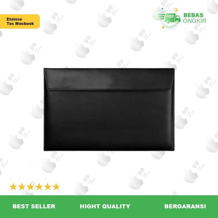 Sleeve Case Leather MacBook Pro Retina 13 Inch hitam vertikal Horizontal