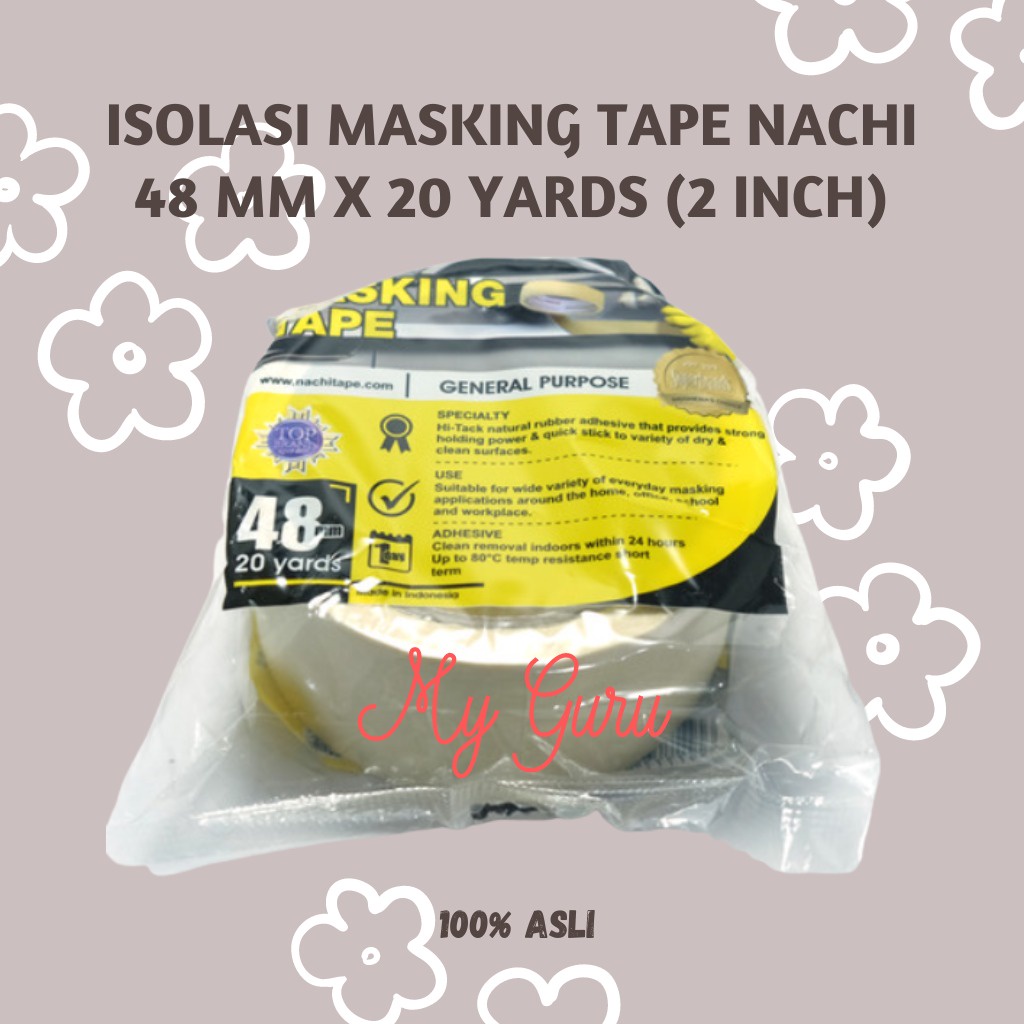 

[ROL] ISOLASI KERTAS MASKING TAPE NACHI 48 MM / 2 INCH